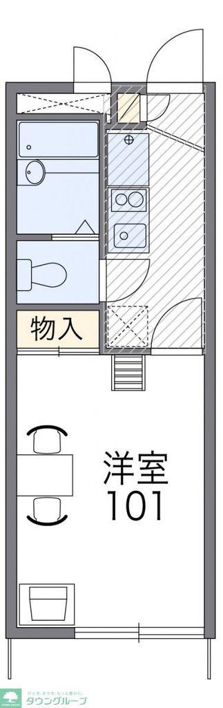 レオパレスフジ(1K/1階)の間取り写真