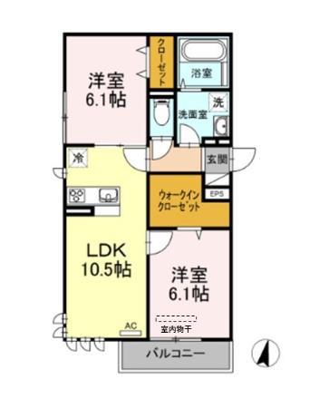 FIRST STAGE D-35(2LDK/2階)の間取り写真