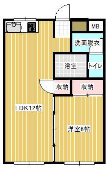 ブリエンツ(1LDK/2階)の間取り写真