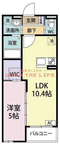 LE COCON江戸屋敷(1LDK/2階)の間取り写真