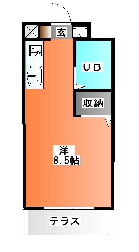 エステートピア戸田公園(ワンルーム/2階)の間取り写真