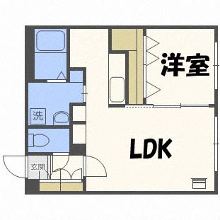 SAKURAコンフォートO(1LDK/2階)の間取り写真
