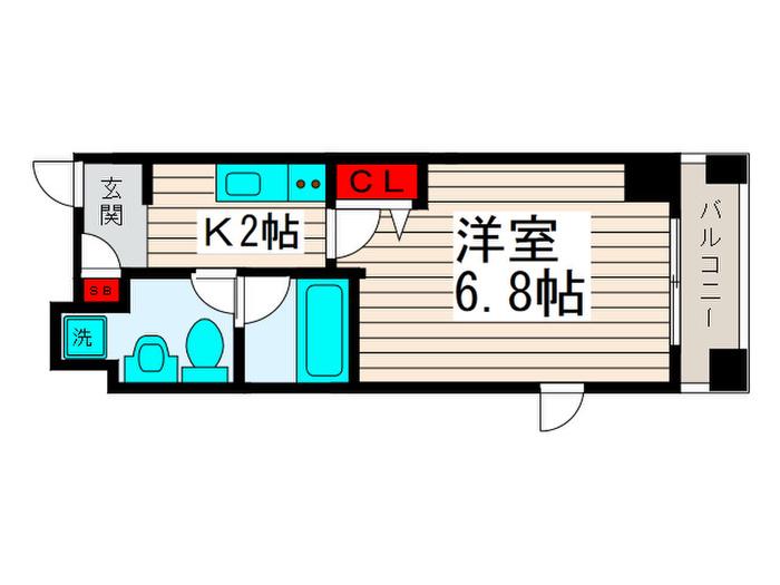 トラウムハイム(1K/2階)の間取り写真