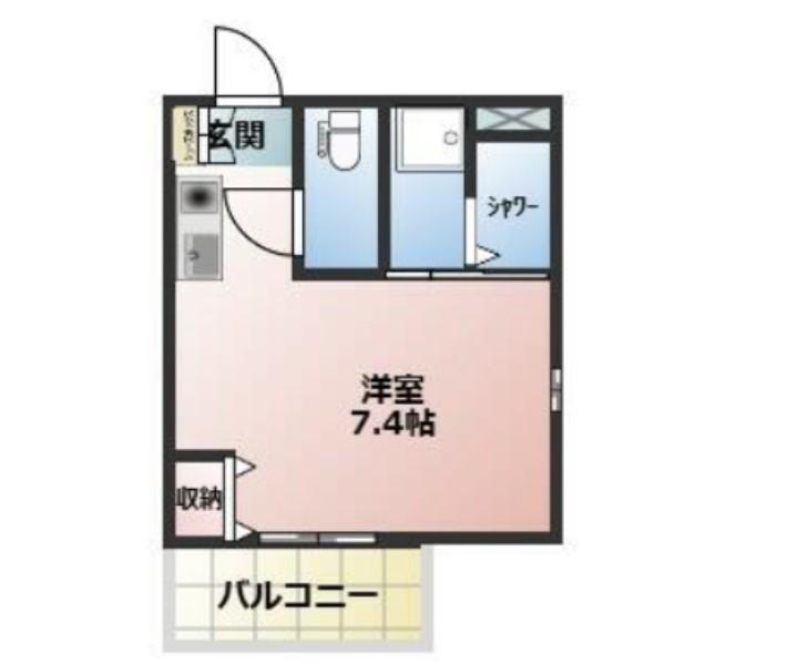 白金510ハウス(ワンルーム/3階)の間取り写真