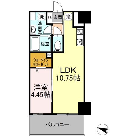 グランクラブ(1LDK/7階)の間取り写真