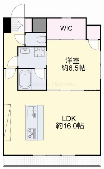 大供Aマンション(1LDK/10階)の間取り写真