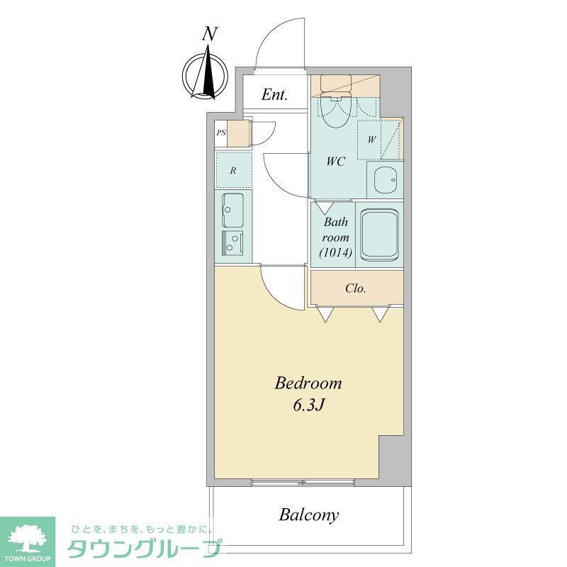 ドゥーエ蕨(1K/8階)の間取り写真