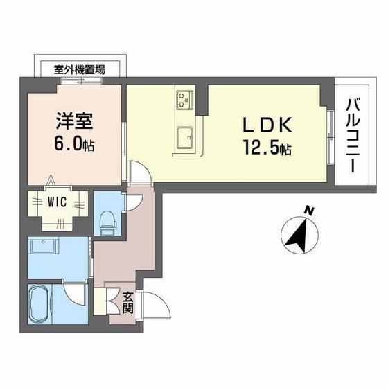 吉見園ベレオ(1LDK/3階)の間取り写真