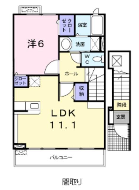 パークサイド(1LDK/2階)の間取り写真