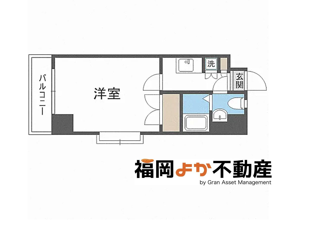 ダイナコートスタシオン博多(1K/6階)の間取り写真