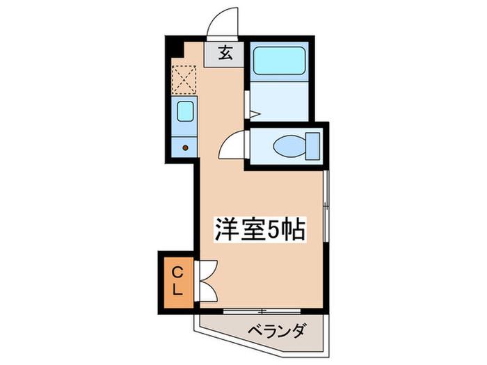 ウイングセイセキI(ワンルーム/2階)の間取り写真