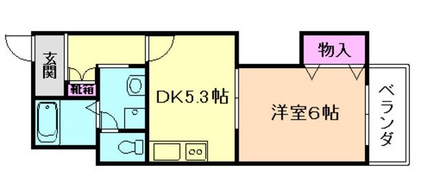 レオンハイツ(1DK/3階)の間取り写真