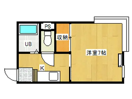 ソエムハイツ(1K/1階)の間取り写真