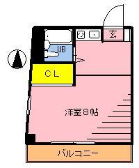 スイートマカロン(ワンルーム/4階)の間取り写真