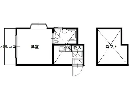 イーストワン西葛西I(ワンルーム/3階)の間取り写真
