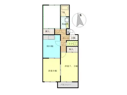 アメニティ南仙台1(3DK/2階)の間取り写真