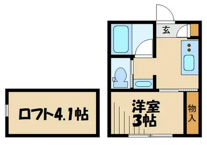 コーポICHIDAI(1K/2階)の間取り写真