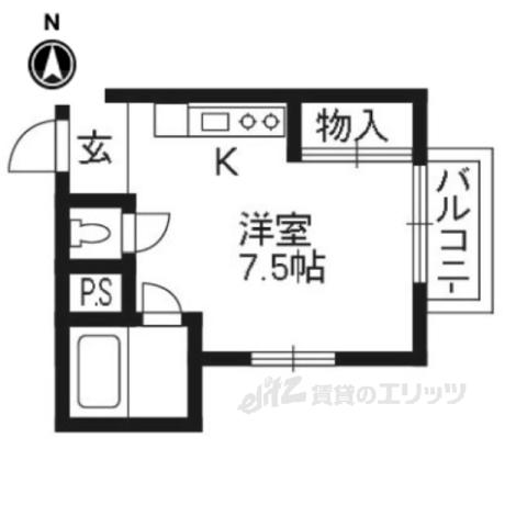 第3レジデンス春田(ワンルーム/3階)の間取り写真