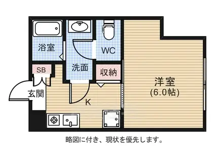 エオス竹屋町ビル(1K/2階)の間取り写真
