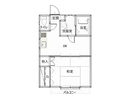 インペリアルオザワ(1DK/1階)の間取り写真