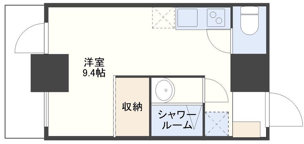 デ・クメール中川(ワンルーム/6階)の間取り写真