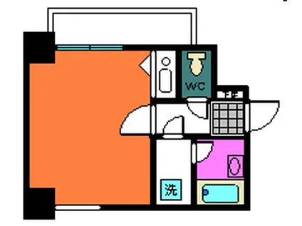 朝日プラザ末広II(ワンルーム/6階)の間取り写真