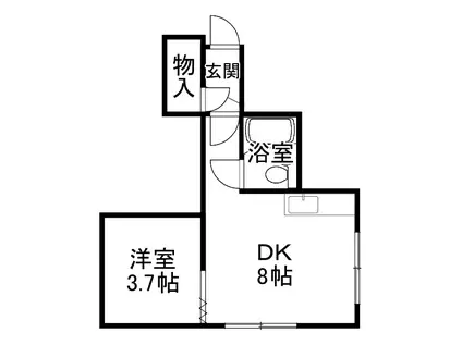 マインハイツ822(1DK/1階)の間取り写真