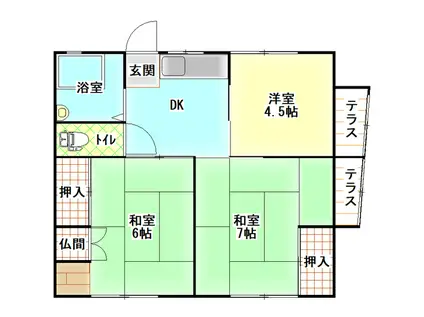 池田ハイツ(3DK/1階)の間取り写真