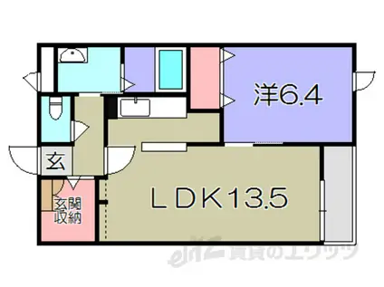 BELIEVE SHANTI(1LDK/1階)の間取り写真