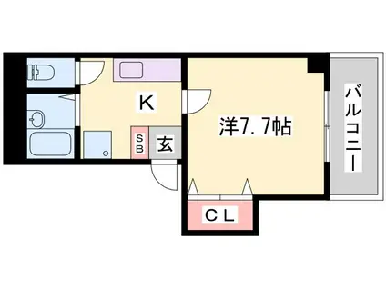 クレアトゥールOTUKA(1K/3階)の間取り写真