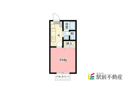 コンフォール1開成(1K/1階)の間取り写真