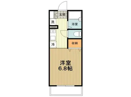 犬目学生マンション(1K/3階)の間取り写真