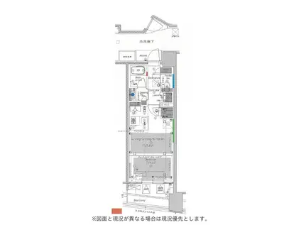 プラウド渋谷東(1LDK/8階)の間取り写真