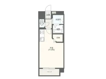 アルテシモ・レフィナ(ワンルーム/1階)の間取り写真