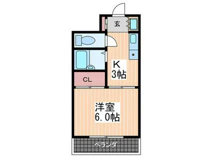 森本第5ビル(1K/4階)の間取り写真