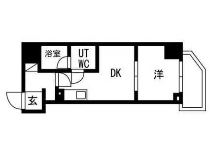 トラディス錦糸町(1DK/4階)の間取り写真