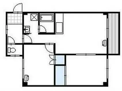 コーポラス河合(2LDK/3階)の間取り写真