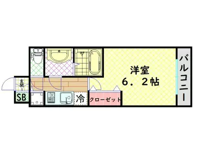 プレサンス難波フィネスト(1K/5階)の間取り写真