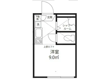 ディアマンテ平井(ワンルーム/1階)の間取り写真