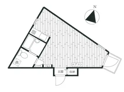 ヴェリテ東松原(ワンルーム/4階)の間取り写真