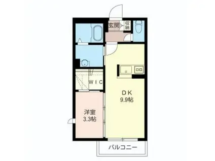 セントルーガ西青木(1DK/2階)の間取り写真