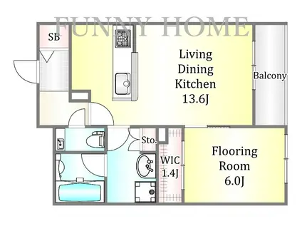 西品川3丁目メゾン(1LDK/3階)の間取り写真