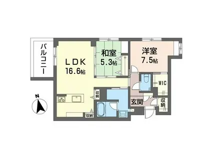 シエル モンティ(2LDK/3階)の間取り写真