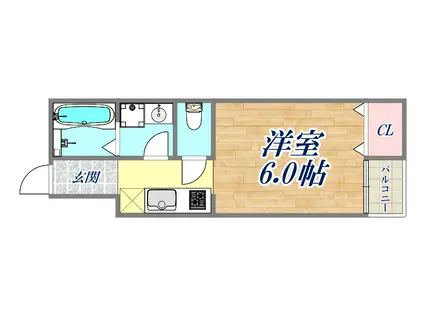 AXIA(1K/2階)の間取り写真