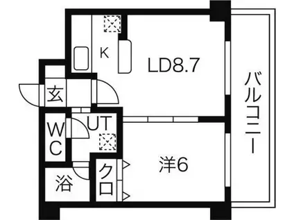 ラフィーコート(1LDK/3階)の間取り写真