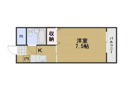 アルフィーネ厚生町(1K/4階)の間取り写真