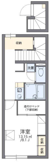 レオパレスルミエール(1K/2階)の間取り写真