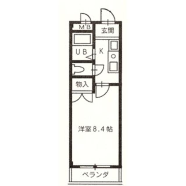 エスポア八田(1K/3階)の間取り写真