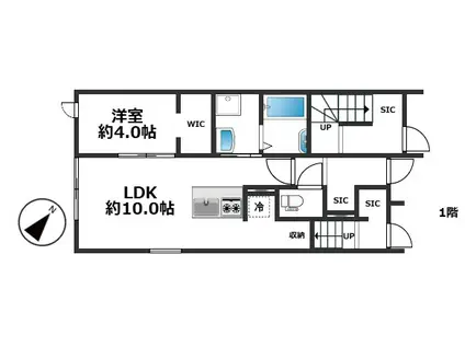 リアンデ戸崎(1LDK/1階)の間取り写真