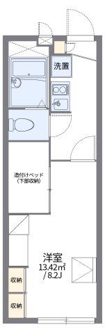 レオパレスアルパイン園原(1K/1階)の間取り写真